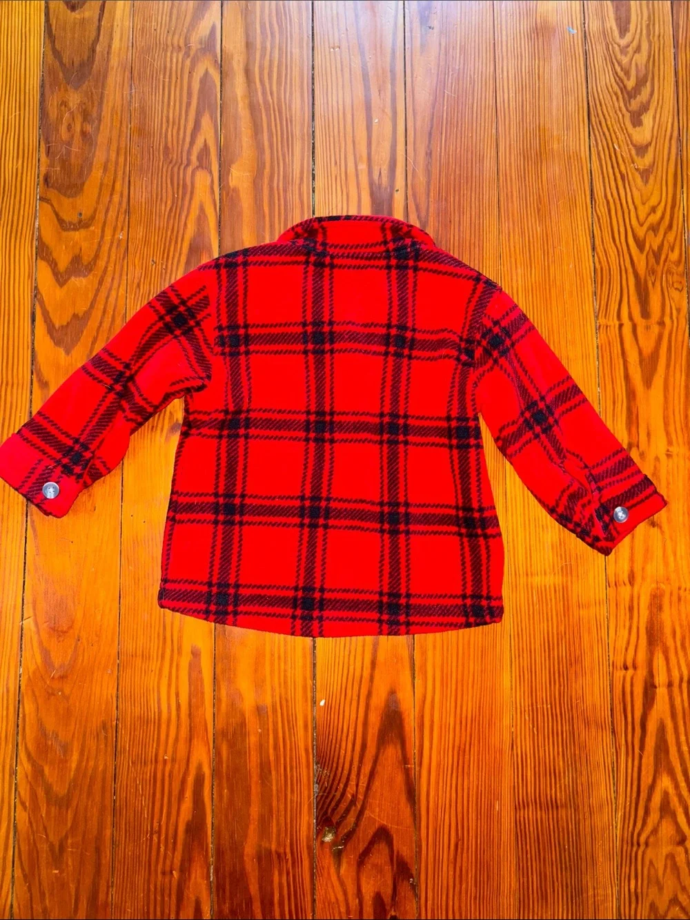 Carter's Red and Black Plaid Fleece Jacket
